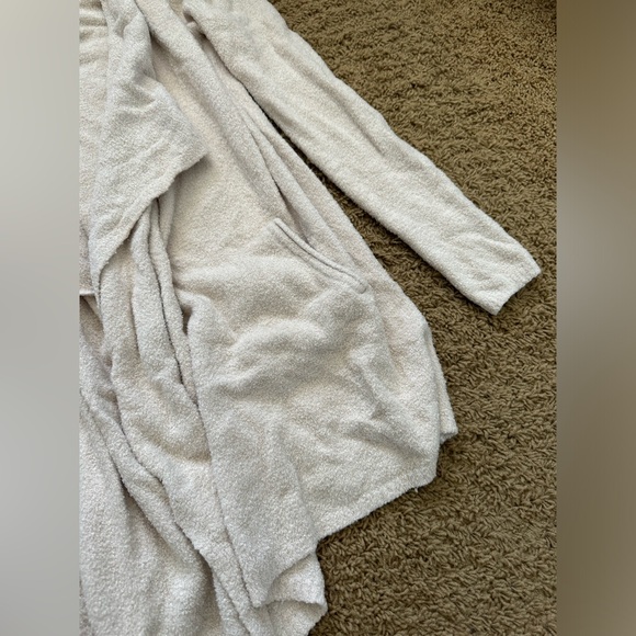 Barefoot Dreams CozyChic Lite Cream Beige Cardigan S/M - Picture 4 of 5